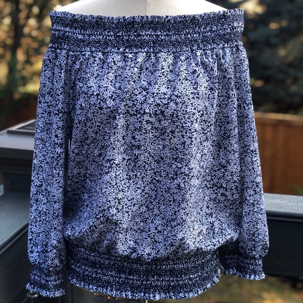 MICHAEL Michael KORS Off-the-shoulder Print Blouse